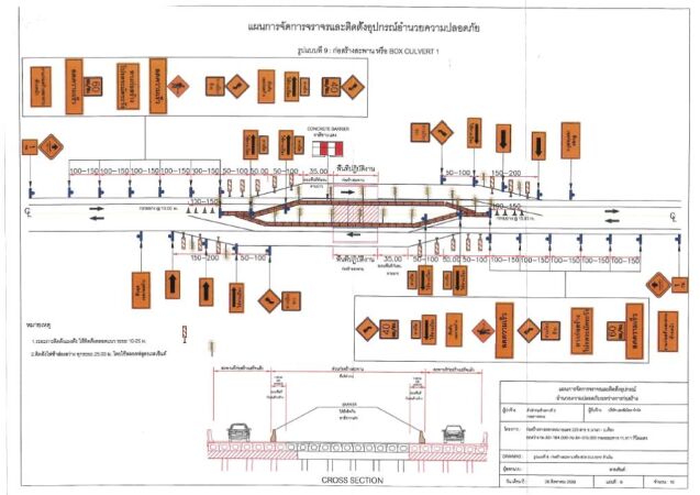 แจ้งเบี่ยงการจราจรเพื่อดำเนินการก่อสร้างทาง